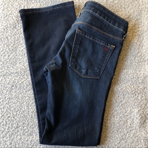 David Kahn Dark Wash Denim Skinny Boot Cut Jeans 26 - Picture 2 of 7